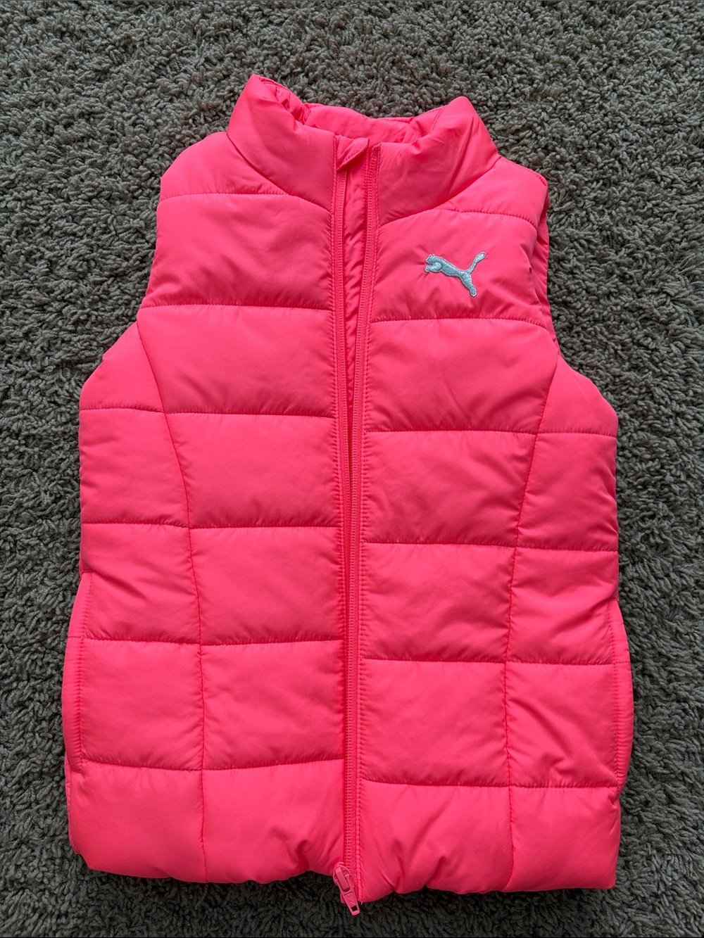 Puma Hot Pink Quilted Sleeveless Puffer